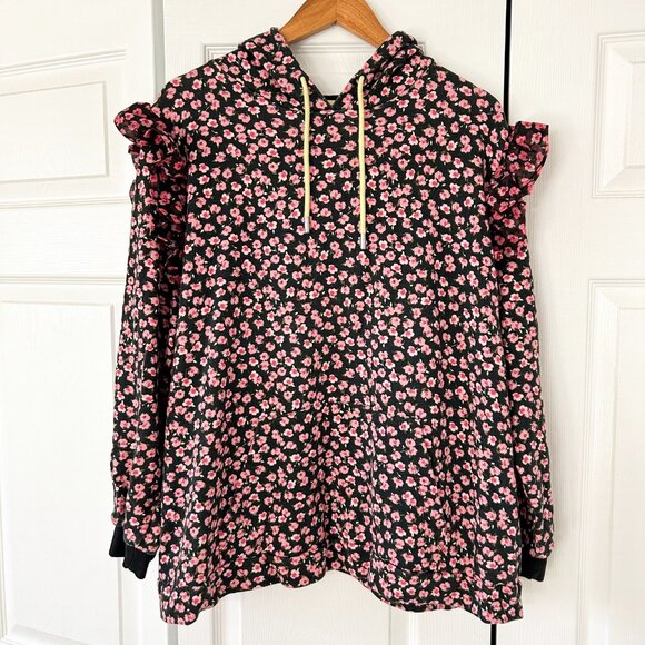 Sandy Liang x Target Ditsy Floral Puff Shoulder Hooded Sweatshirt 3X EUC - Picture 2 of 9